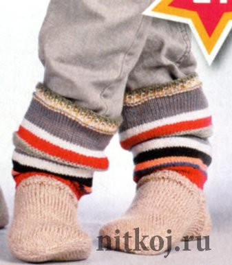 Вязаные носки для дома - Теплые носки 38-39р - Красивые женские носки