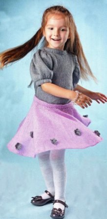 Пуловер с рукавами «Фонарик и юбка»