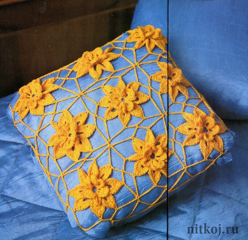 Идеи вязания чехлов для подушек из интернет