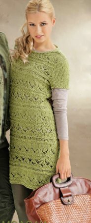 Модели вязание платья с ажурными узорами