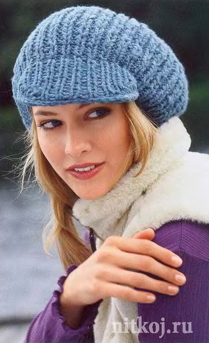 Схемы зимних шапок спицами, идеи из Интернет