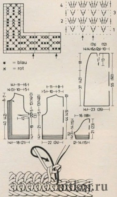 Схема вязания костюма крючком