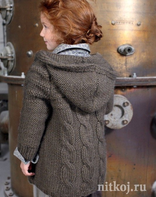 вязаное пальто схемы