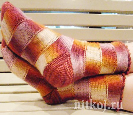 Вязание носков «Карусель» 